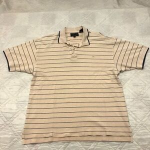 Alexander Juian Colours‎ tan/green stripe Polo shirt XL